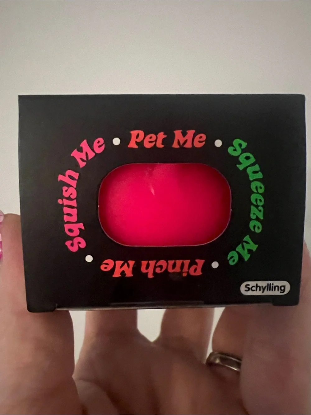 Schylling Nee Doh Funky Pup Squish Toy - Hot Pink